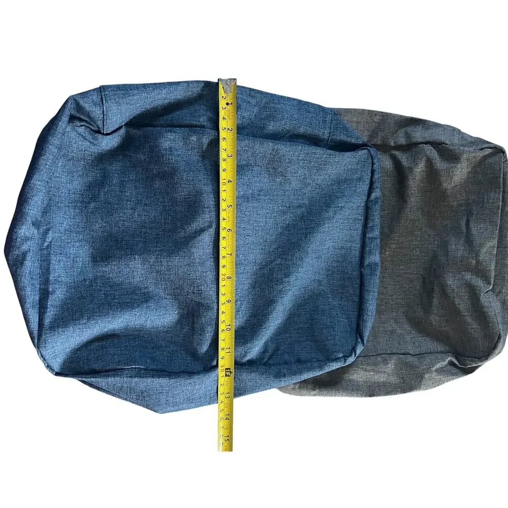 Lug 2-Piece Travel Shoe Bags Set (Blue & Gray, Zippered with Mesh Panels)